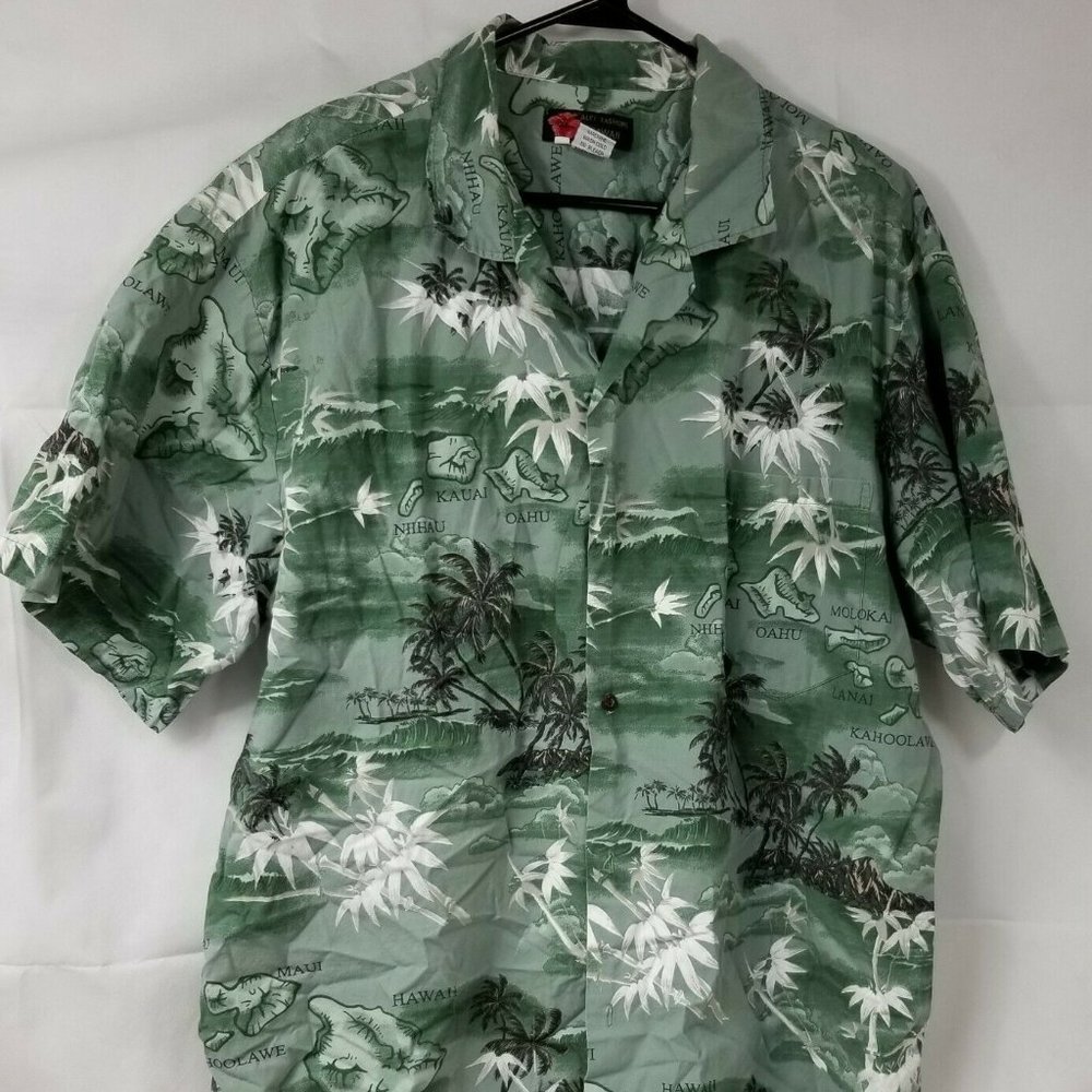 Ali’i Fashions Hawaii Shirt Maui Molokai Map Aloha